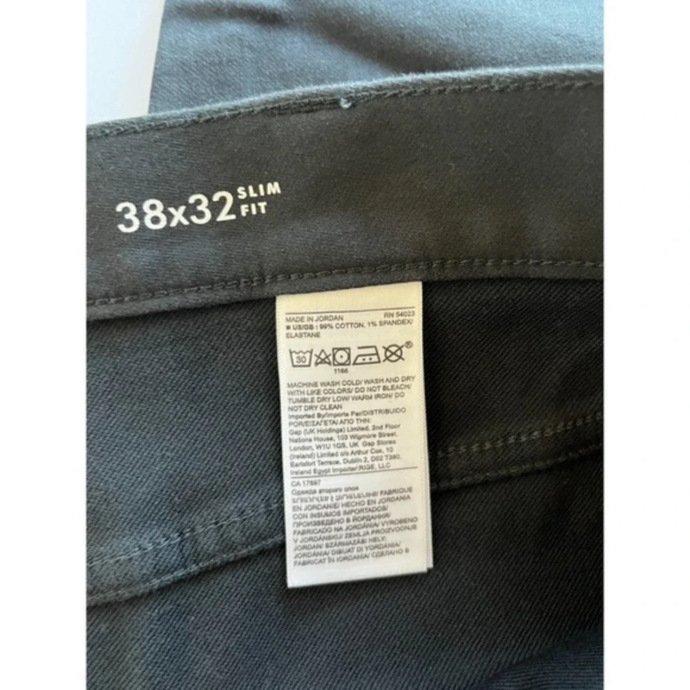 Banana Republic Pants Mens 38x32 Black Traveler Slim Fit Chino‎ Preppy